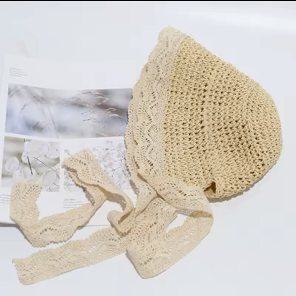 💛🦢5 FOR $10!!! 🦢💛 Elegant Cream Crochet Bonnet toddler